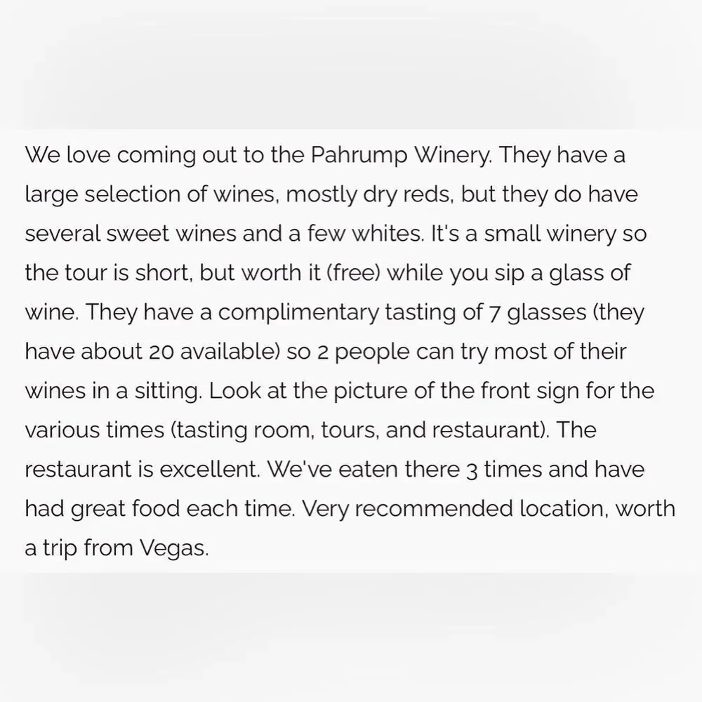Pahrump Valley Winery Clear Wine Bar Glass 8 Oz 6 1/4 In Tall 2 3/4 In Round